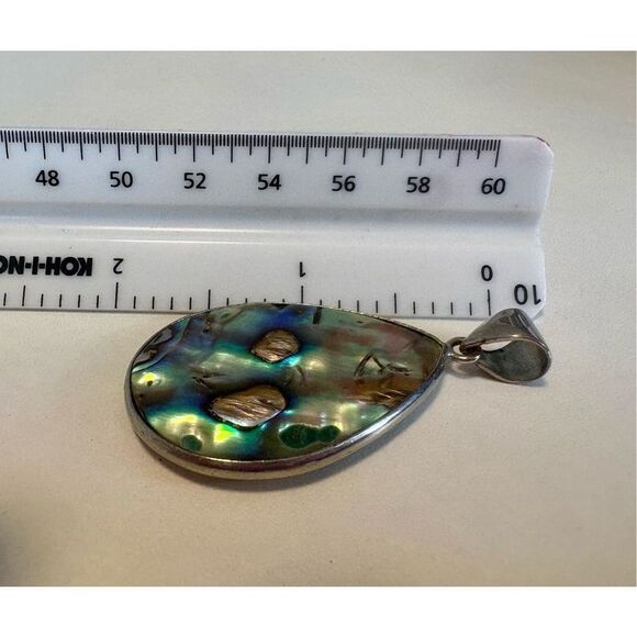 18kgp Abalone Shell Large Pendant double sided - Picture 8 of 8